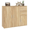 skænk Sonoma eg 91x29,5x75 cm konstrueret træ