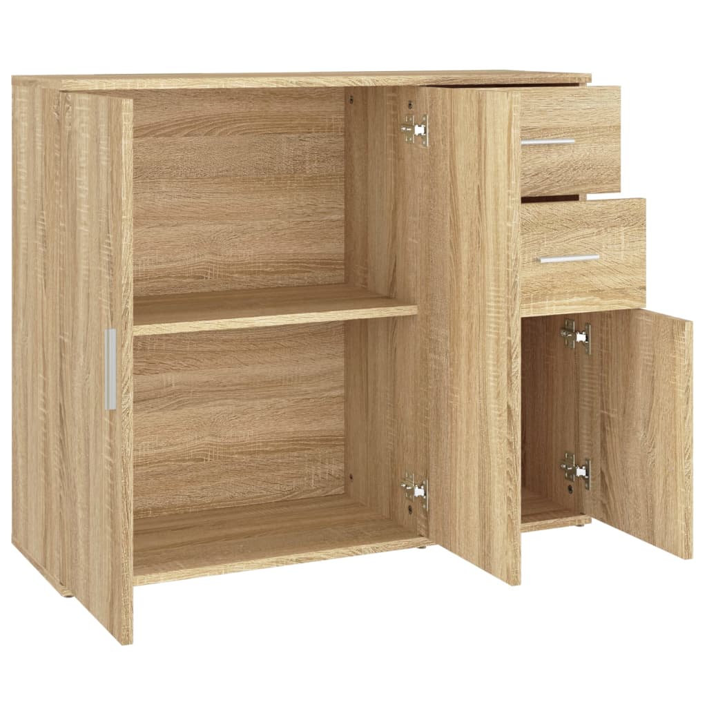 skænk Sonoma eg 91x29,5x75 cm konstrueret træ