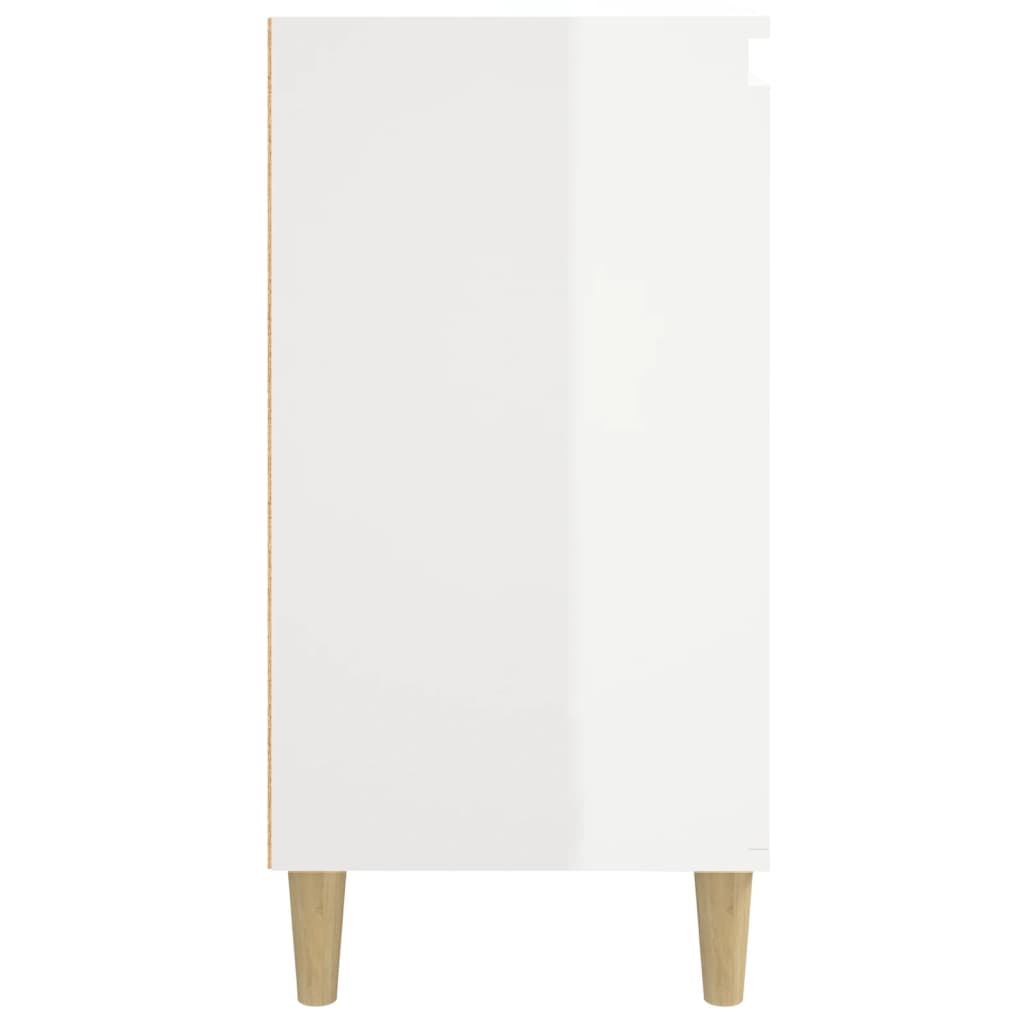 sengeborde 2 stk. 40x35x70 cm konstrueret træ hvid højglans