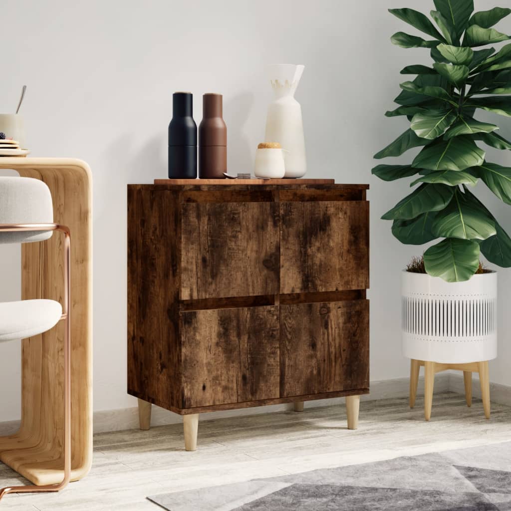 skænk 60x35x70 cm konstrueret træ røget egetræsfarve