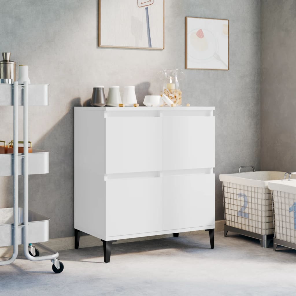 skænk 60x35x70 cm konstrueret træ hvid