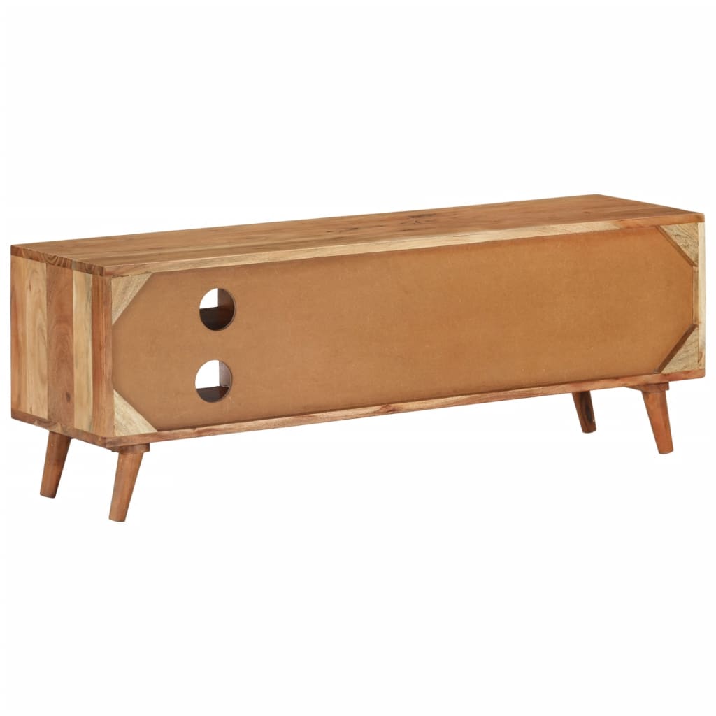 tv-bord 112x30x40 cm massivt akacietræ