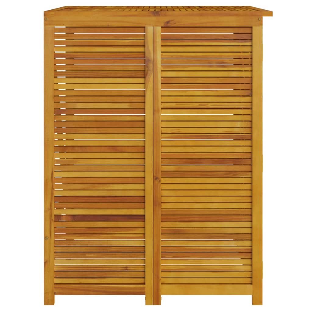 firdobbelt skraldespandsskur 280x89x117 cm massivt akacietræ