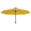 væghængt parasol med LED-lys 290 cm gul