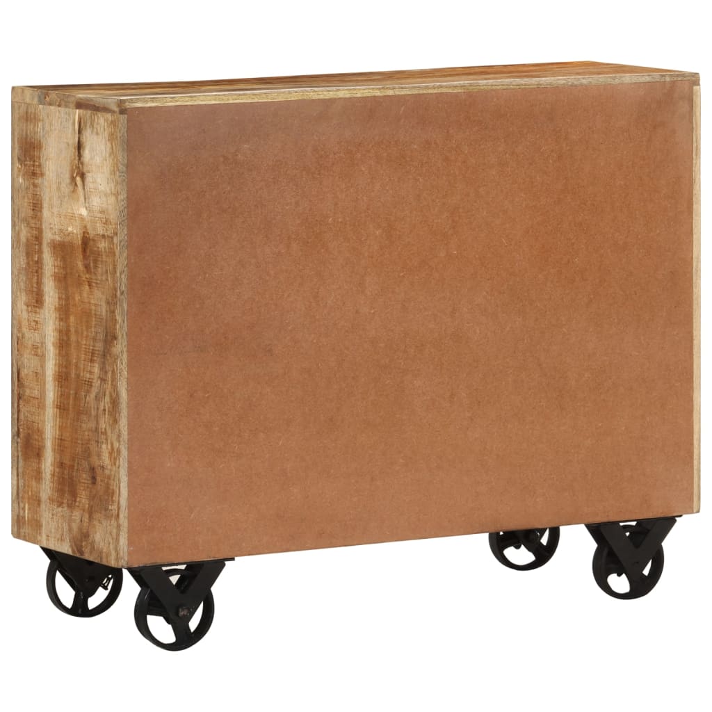 skænk 80x30x65 cm massivt ru mangotræ