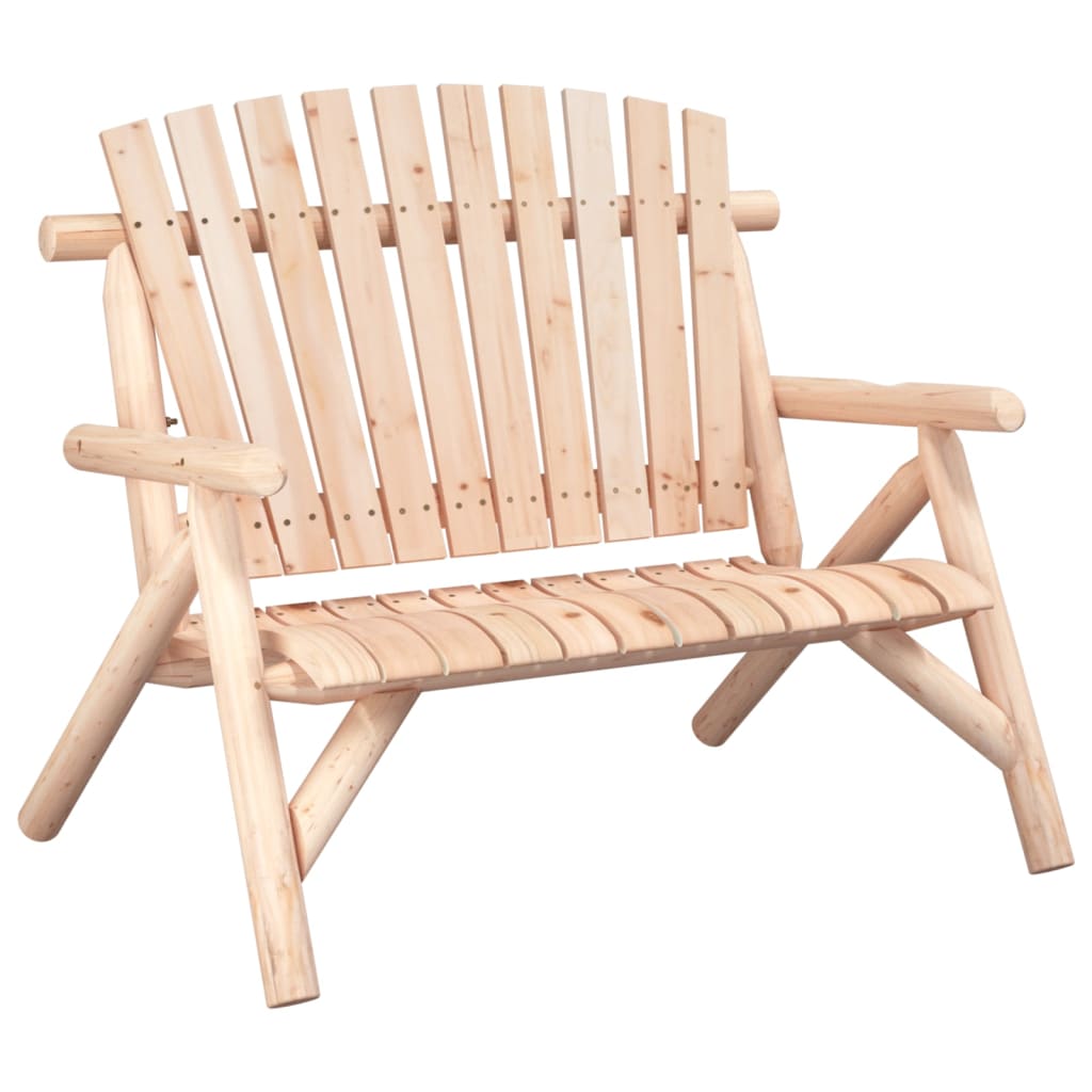 2-personers havebænk 119x85x98 cm massivt grantræ