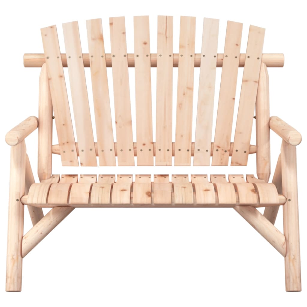 2-personers havebænk 119x85x98 cm massivt grantræ