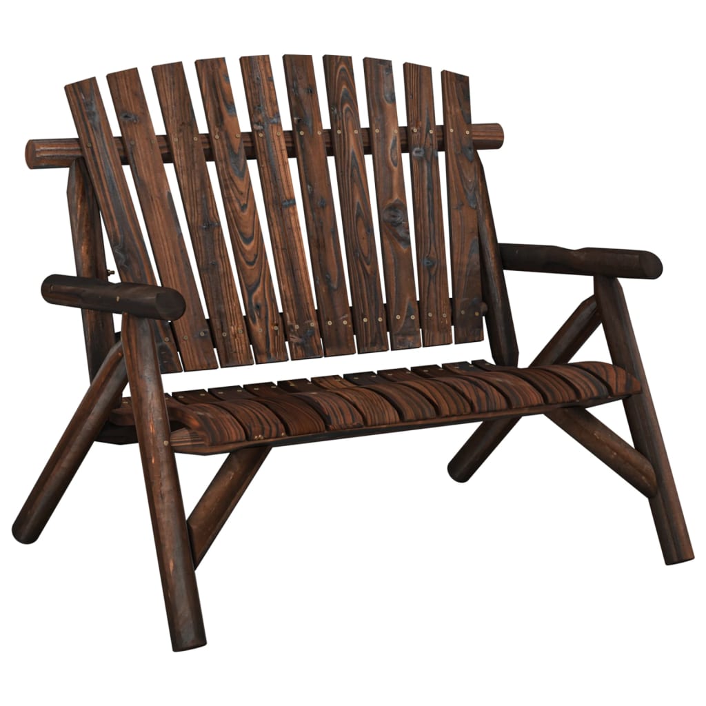 2-personers havebænk 119x85x98 cm massivt grantræ