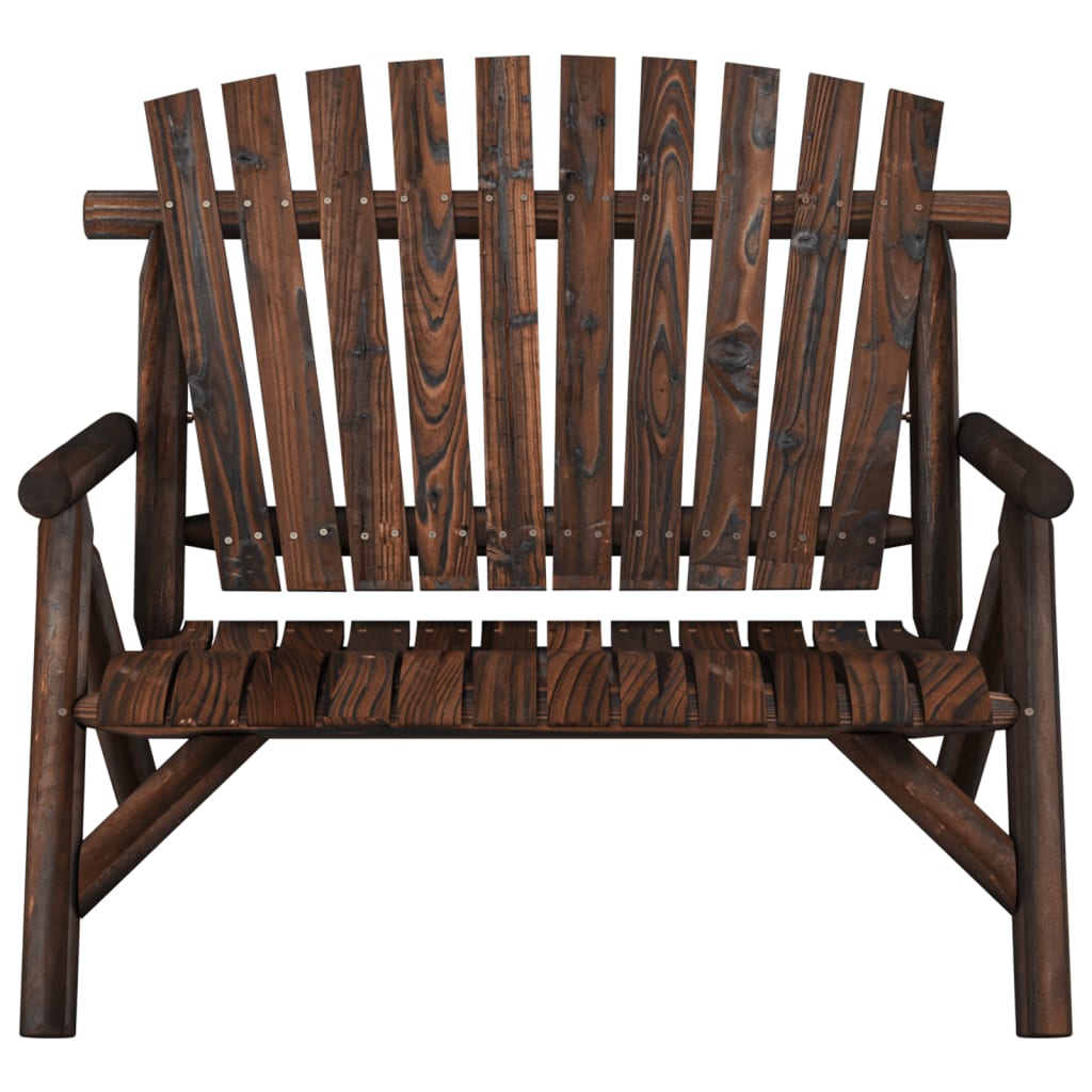 2-personers havebænk 119x85x98 cm massivt grantræ