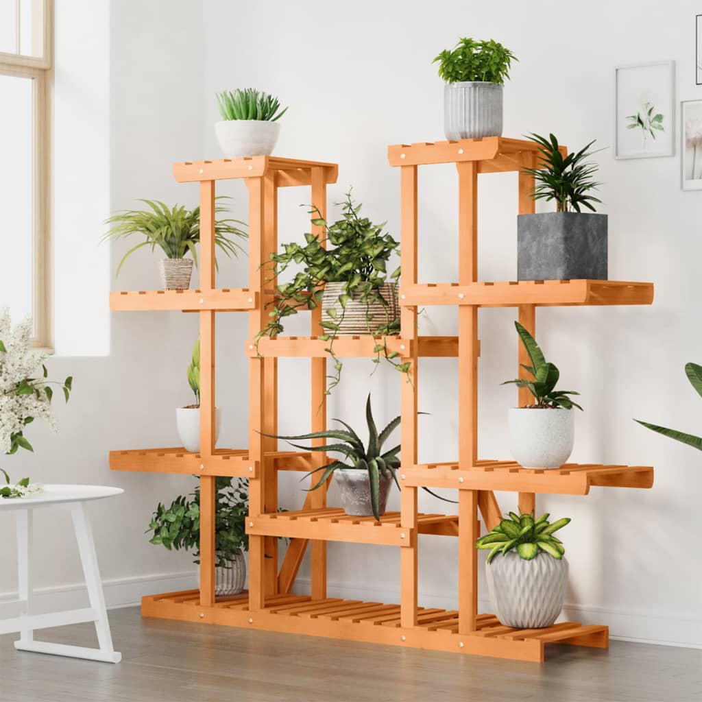 blomsterstativ 110x25x110,5 cm massivt fyrretræ