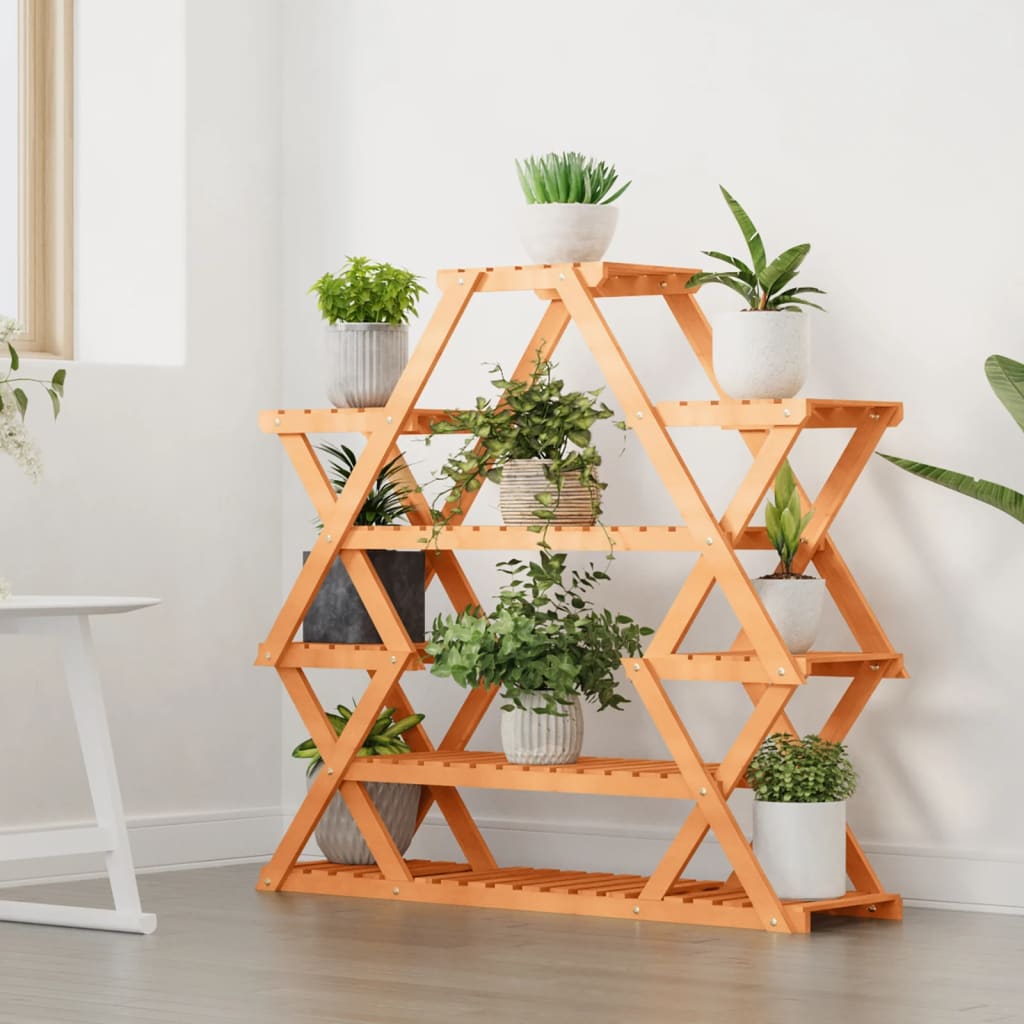 blomsterstativ 110x25x105 cm massivt fyrretræ