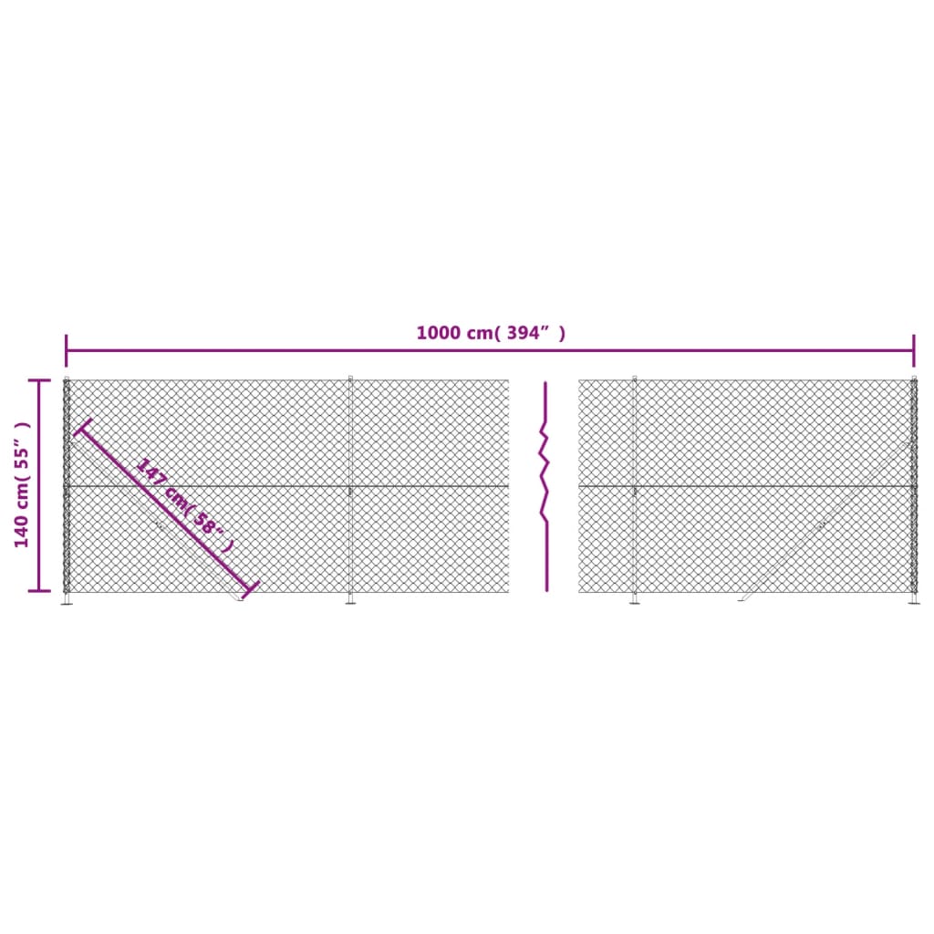 trådhegn med flange 1,4x10 m grøn