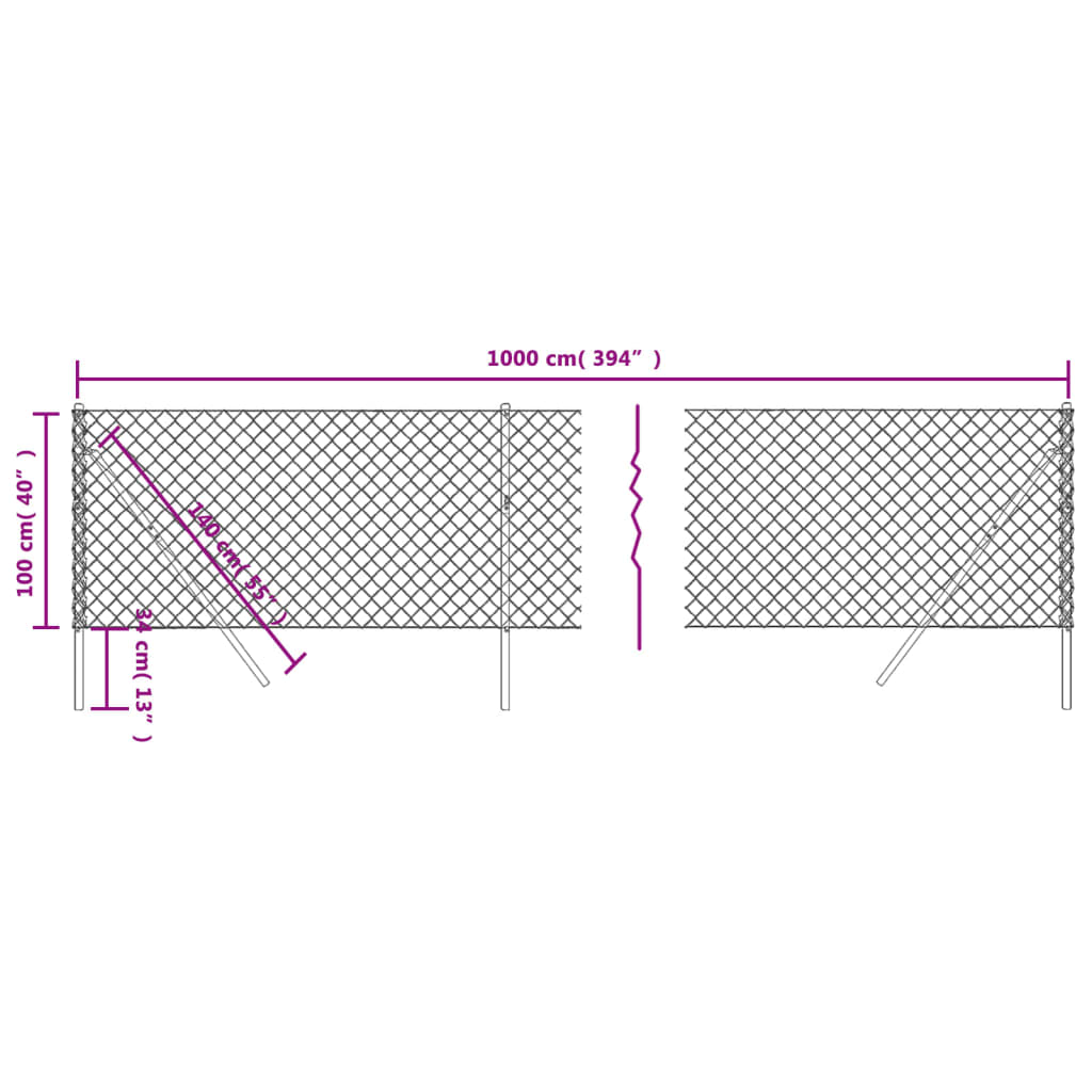 trådhegn 1x10 m antracitgrå