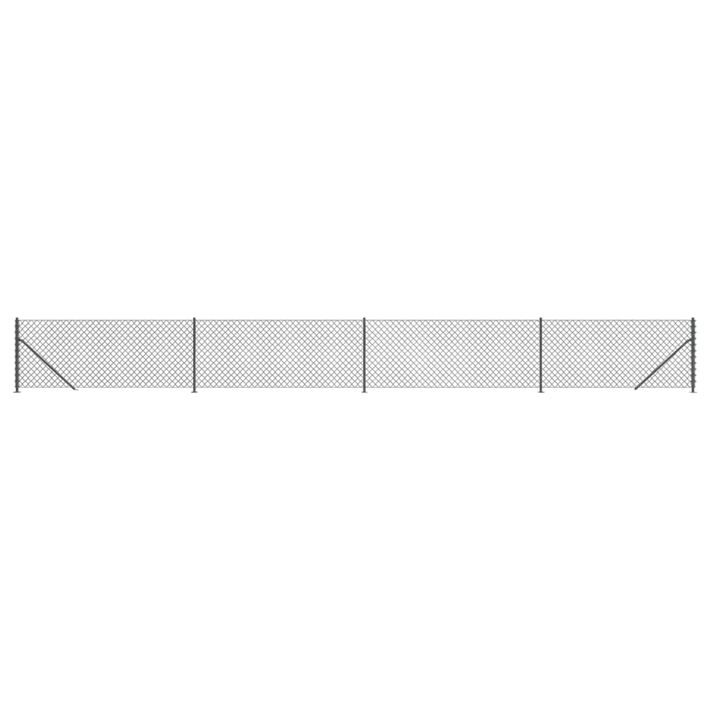 trådhegn med flange 1,1x10 m antracitgrå
