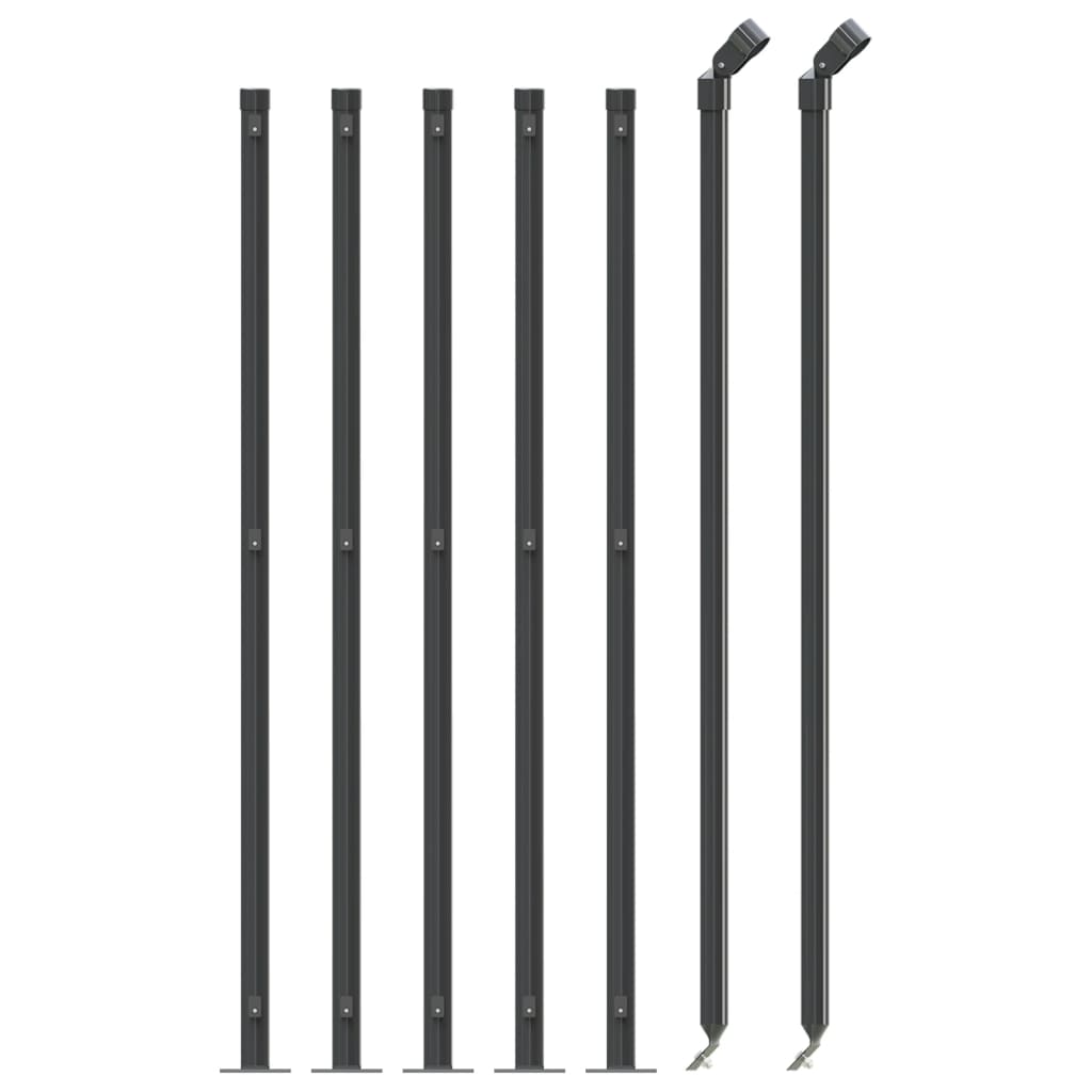 trådhegn med flange 1,1x10 m antracitgrå