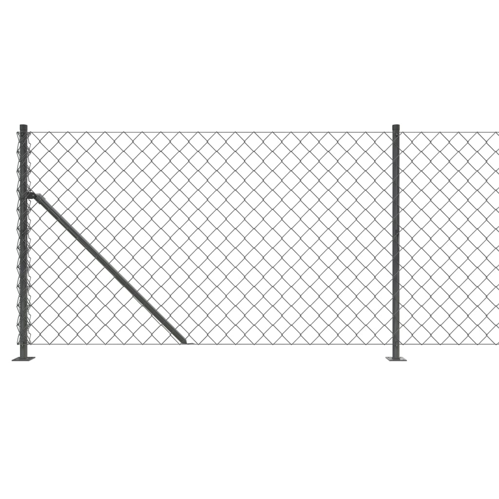 trådhegn med flange 1,1x10 m antracitgrå