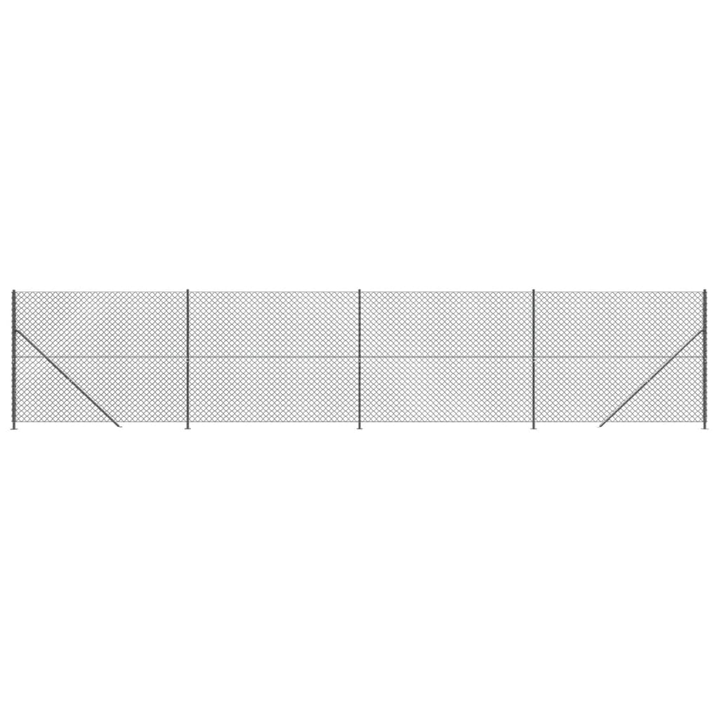 trådhegn med flange 1,6x10 m antracitgrå