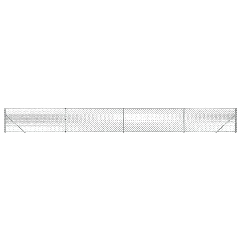 trådhegn med flange 0,8x10 m sølvfarvet