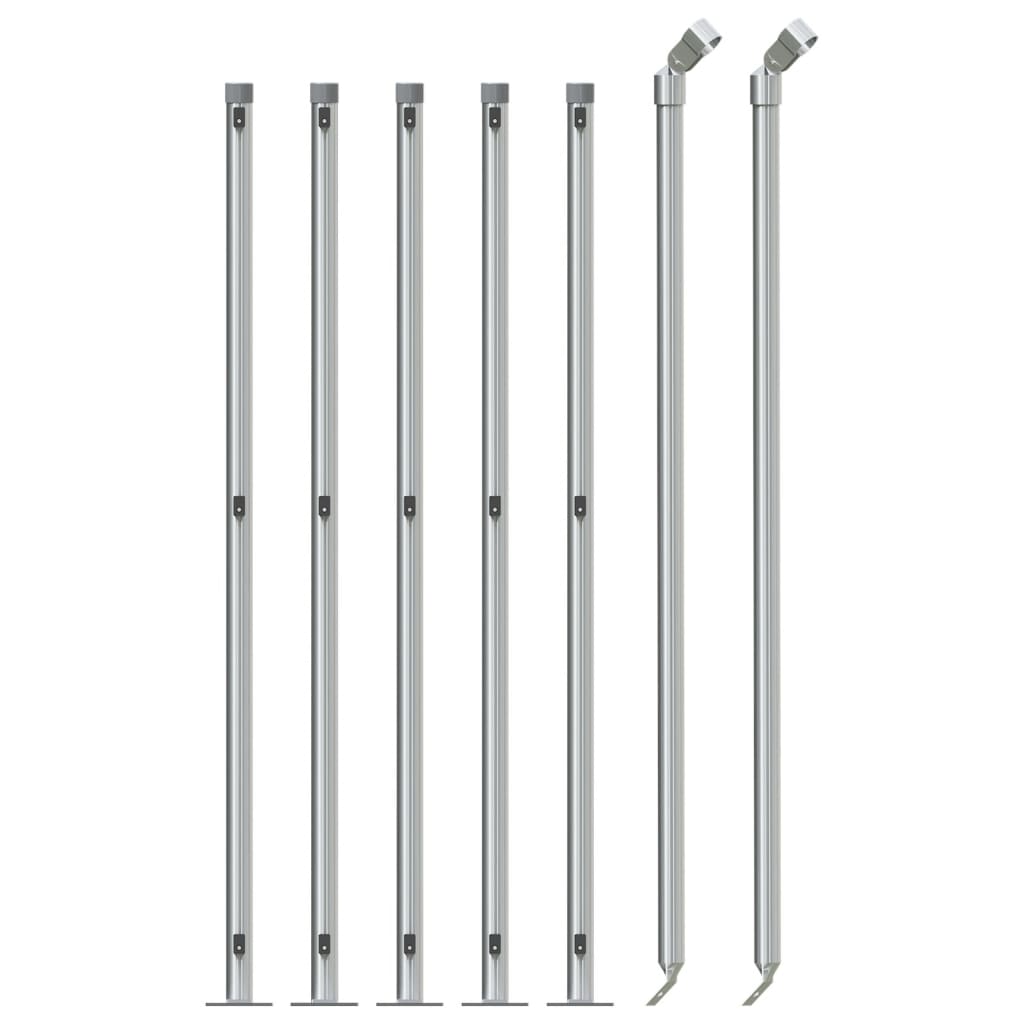 trådhegn med flange 0,8x10 m sølvfarvet