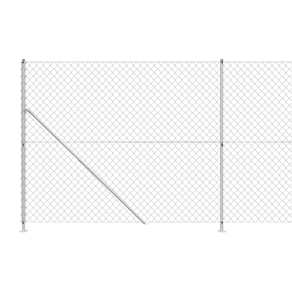 trådhegn med flange 1,4x10 m sølvfarvet