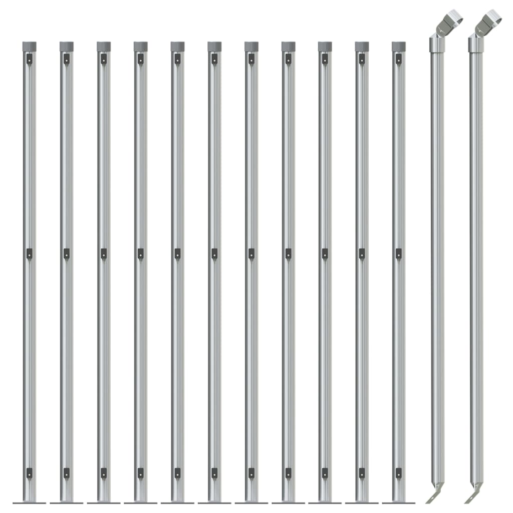 trådhegn med flange 0,8x25 m sølvfarvet