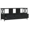 tv-bord 102x33x45 cm konstrueret træ og jern sort
