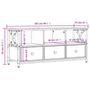 tv-bord 102x33x45 cm konstrueret træ og jern sort