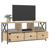 tv-bord 102x33x45 cm konstrueret træ og jern sonoma-eg