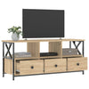tv-bord 102x33x45 cm konstrueret træ og jern sonoma-eg