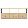 tv-bord 102x33x45 cm konstrueret træ og jern sonoma-eg