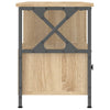tv-bord 102x33x45 cm konstrueret træ og jern sonoma-eg
