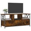 tv-bord 102x33x45 cm konstrueret træ og jern røget egetræsfarve