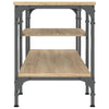 tv-bord 121x35x45 cm konstrueret træ og jern sonoma-eg