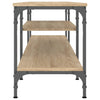 tv-bord 201x35x45 cm konstrueret træ og jern sonoma-eg