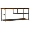 tv-bord 103x38x46,5 cm konstrueret træ og stål røget eg
