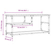 tv-bord 103x38x46,5 cm konstrueret træ og stål røget eg
