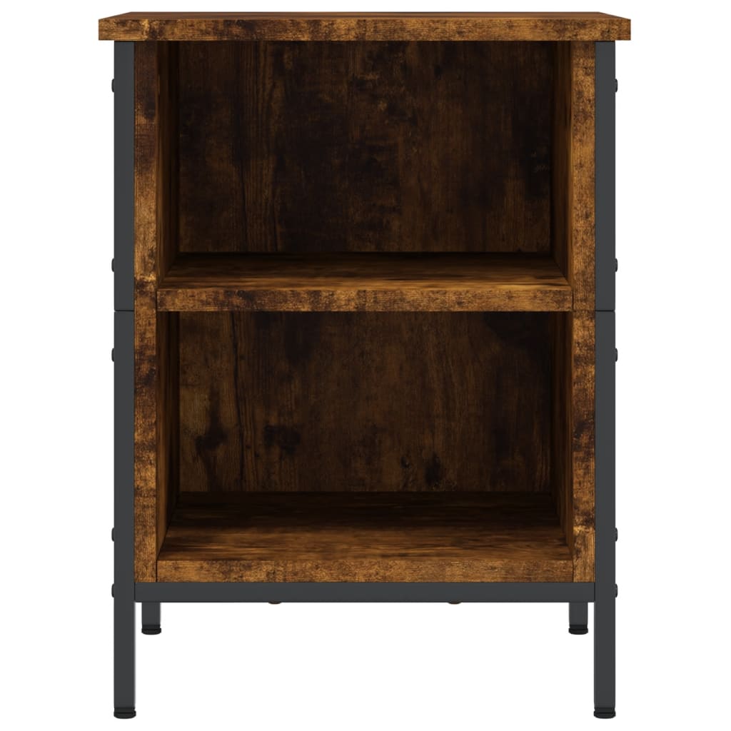 skoskab 38x35x50 cm konstrueret træ røget egetræsfarve