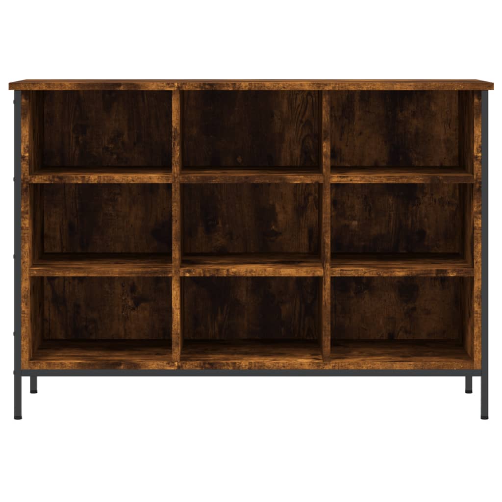 skoskab 100x35x70 cm konstrueret træ røget egetræsfarve
