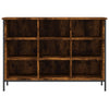 skoskab 100x35x70 cm konstrueret træ røget egetræsfarve