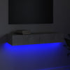 tv-skab med LED-lys 90x35x15,5 cm betongrå
