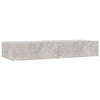 tv-skab med LED-lys 90x35x15,5 cm betongrå
