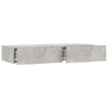 tv-skab med LED-lys 90x35x15,5 cm betongrå