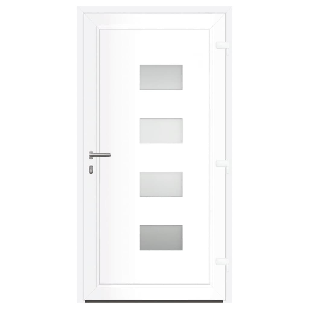 hoveddør 110x210 cm aluminium og PVC antracitgrå
