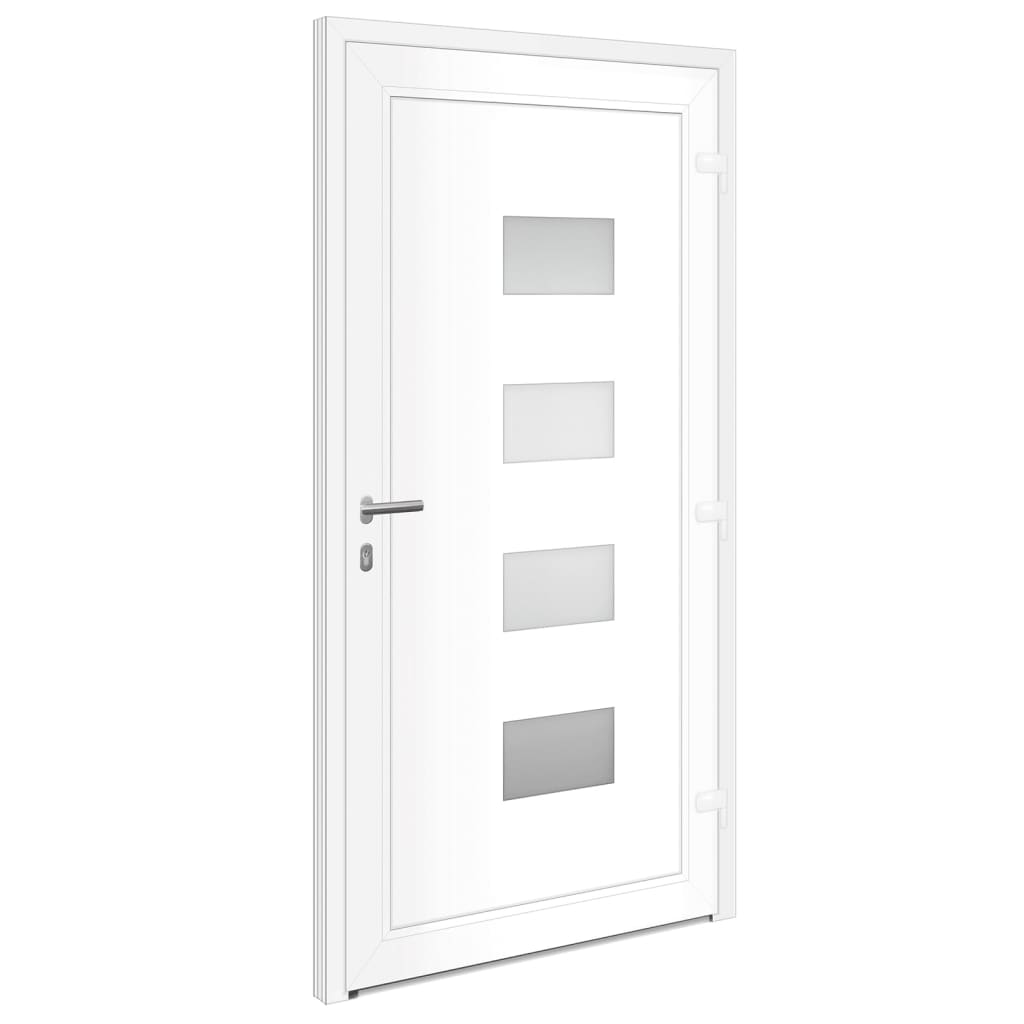 hoveddør 110x210 cm aluminium og PVC antracitgrå