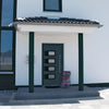 hoveddør 110x210 cm aluminium og PVC antracitgrå