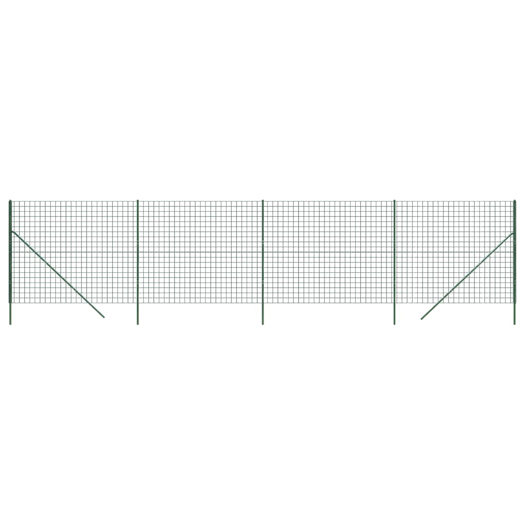 trådhegn 1,4x10 m galvaniseret stål grøn