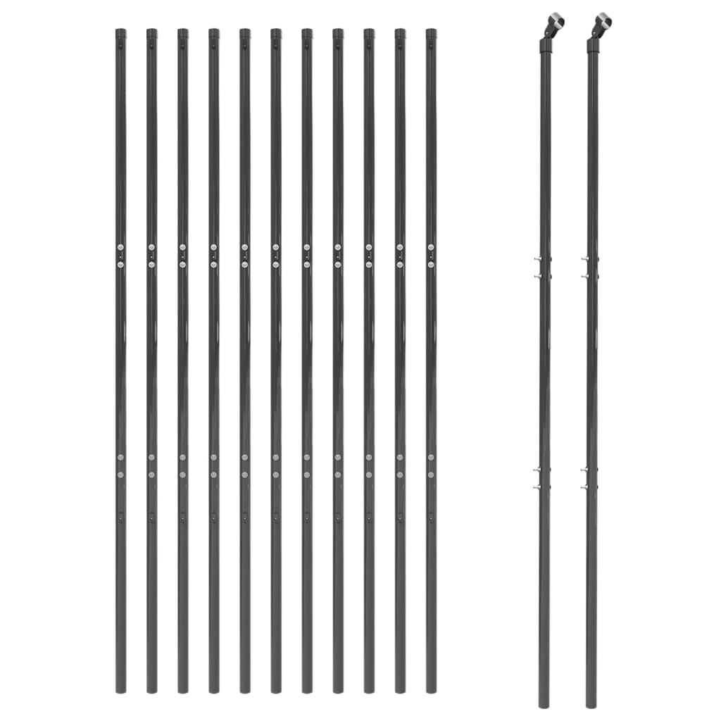 trådhegn 1,8x25 m galvaniseret stål antracitgrå