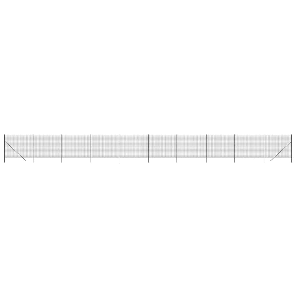 trådhegn 2x25 m galvaniseret stål antracitgrå