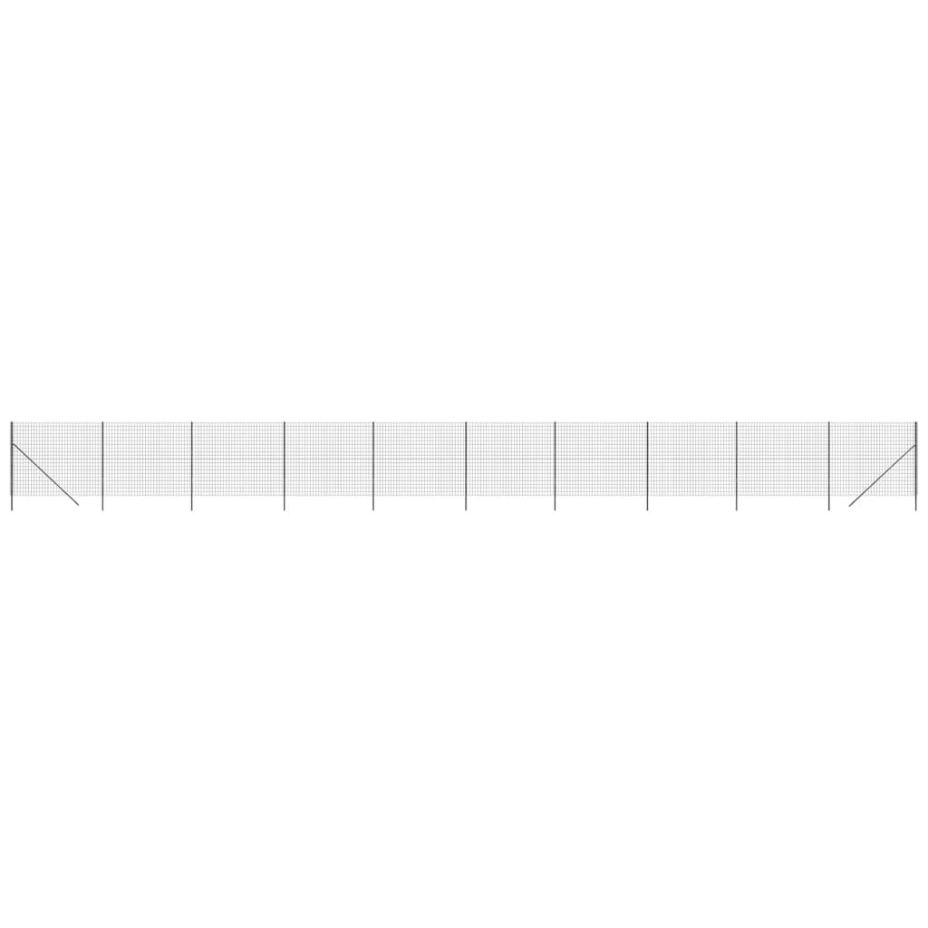 trådhegn 1,6x25 m galvaniseret stål antracitgrå