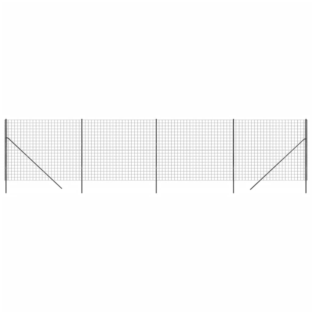 trådhegn 1,6x10 m galvaniseret stål antracitgrå